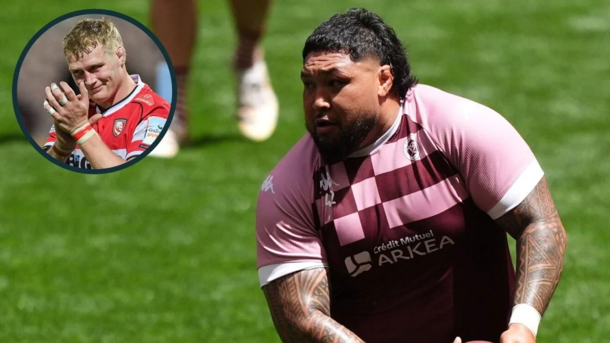 A two layered image of Ben Tameifuna (right) and Arthur Clark (left)